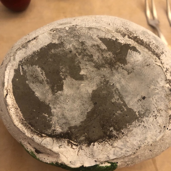 21 PC Whatnots Set: Hand Painted Gem Rock, Mini Apples & Basket, Mini Forks - Picture 8 of 12